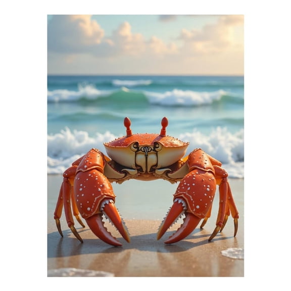 Diamond Art Kits for Adults - Realistic Modern Crab Print No.25 5D Frameless Dimond Painting Kit for Adults Beginner, Round Diamond Kits for Home Wall Decor, Gift for Women