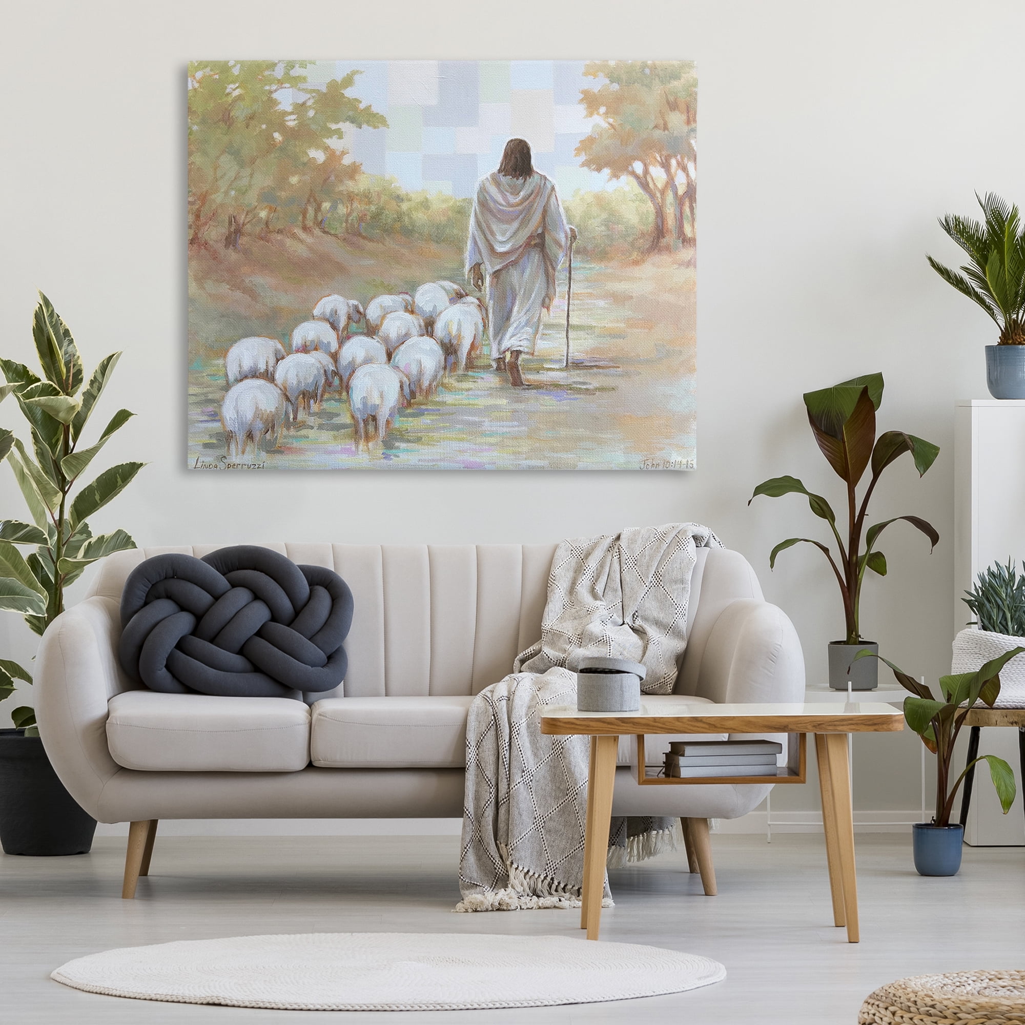 Stupell Industries Lead On Good Shepherd Canvas Wall Art, design by Linda Sperruzzi