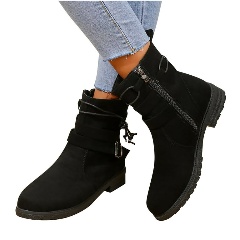 Lovskoo 2024 Ankle Boots for Women Faux Suede Wedding Dress Shoes