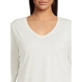 Terra & Sky Women's Plus Size Long Sleeve V-Neck T-Shirt, 2-Pack ...