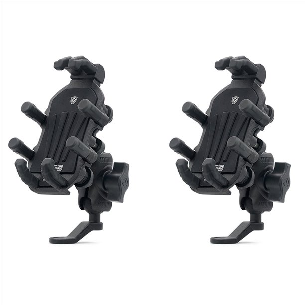 2X Soporte para Teléfono de Motocicleta con Amortiguador de Vibración para Teléfonos de 4,7 una 7,1 Pulgadas, Soporte Universal para Espejo Retrovisor