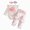 H172-White, variant on TOWED22 3PCS Infant Baby Girls Clothes Set Ruffle Long Sleeve Rompers   Pants   Headband Sets for Kids,0-3 M