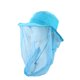 thumbnail image 1 of Gorra con solapa de protección solar antimosquitos y sombrero de pesca de malla de red (azul claro), 1 of 2