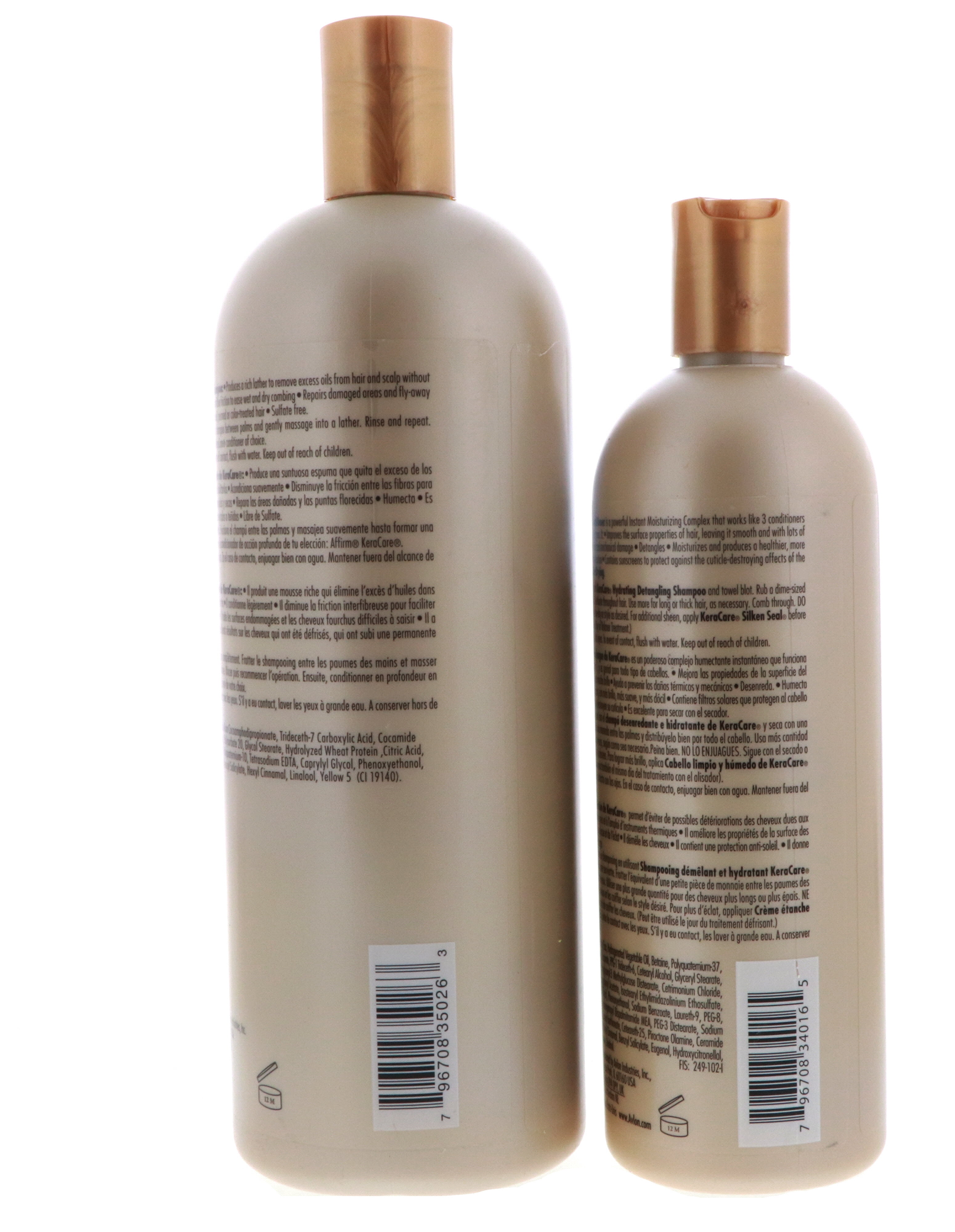 Avlon KeraCare Hydrating Detangling Sulfate-Free Shampoo, 32 oz-Avlon KeraCare Leave-in Conditioner, 16 oz