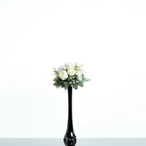 Craft And Party, Pack of 12, Eiffel Tower Vases Centerpiece for Flower, Wedding, Decoration. (12", Black)