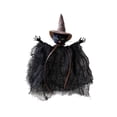 thumbnail image 2 of Halloween Hanging Ornament, Witch Pumpkin Black Cat Tattered Cloth Pendant, 23cm Vintage Style Fabric Decor for Tree Door Window Home Bar Holiday Party Arrangement, 2 of 6