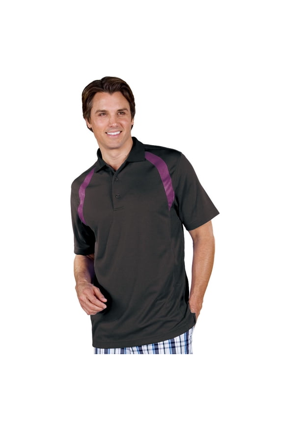 Men's Dot Texture Contrast Golf Polo Shirt #1095