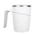thumbnail image 1 of Taza de té, taza de café Taza de acero inoxidable blanca Taza de café con tapa Instalación sin esfuerzo, 1 of 9