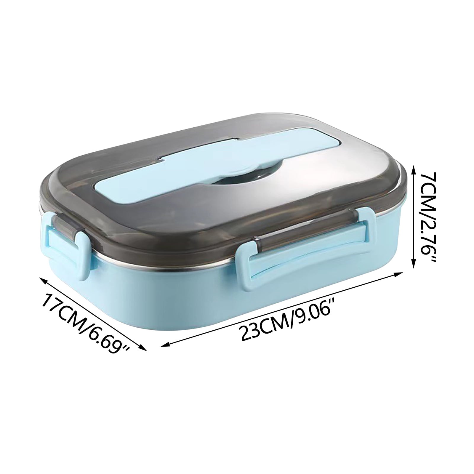 SPOORYYO Insulated 304 Stainless Steel Lunch Box with Leak-Proof Lid and Portable Handle for Students and Travelers