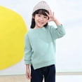thumbnail image 6 of Boys And Girls Sweater Coat Round Neck Small And Medium Children's Pullover Solid Color Fleece Top, 6 of 9
