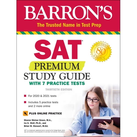 Barron's Test Prep: SAT Premium Study Guide with 7 Practice Tests (Paperback)