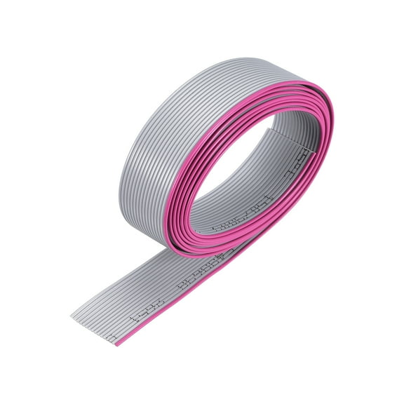 Flat Ribbon Cable Wire 1m / 3.3ft Length 1.0mm Pitch 16 Pins Gray for AWM 2651 Connecting