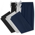 thumbnail image 4 of U2SKIIN Mens Cotton Pajama Pants, Soft Lightweight Lounge Sleepwear Pj Bottoms with Pockets,(Black/Navy/Light Grey Mel,2XL), 4 of 9