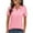 35## Pink, variant on Women's Short Sleeve V Neck Polo Shirts Summer Collared Tops Casual Loose Tees Tops,Pink L