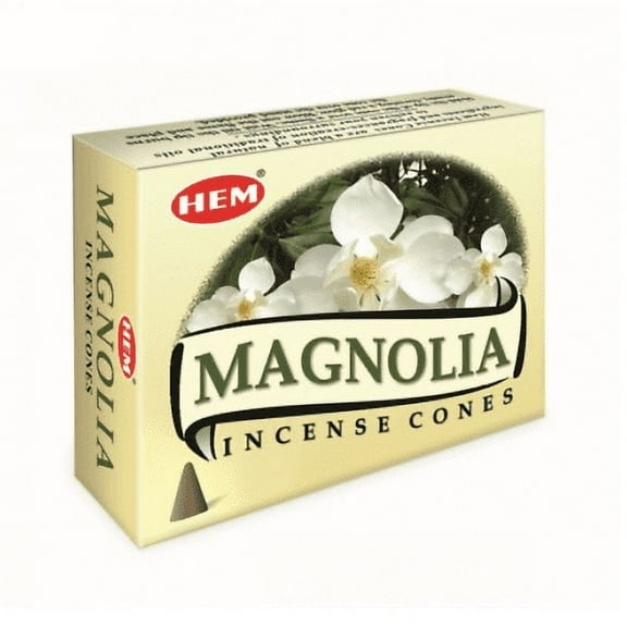 Magnolia, Case of 12 Boxes, 10 Cones Each, HEM Incense From India