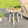 thumbnail image 2 of Gymax 18'' Round End Table Outdoor Mahogany Wood Side Table w/ Thickened Board, 2 of 10