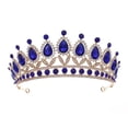 thumbnail image 1 of Bijoux de Mariage Haut de Gamme Luxe Léger Strass Rétro Demi-Cercle Couronne de Reine Accessoires pour Cheveux de Robe de Mariée Bijoux de Mariée, 1 of 6