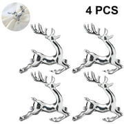 Napkin Rings, 4Pcs Gold Elk Chic Napkin Rings for Place Settings, Wedding Receptions, Christmas, Thanksgiving and Home Kitchen Dining