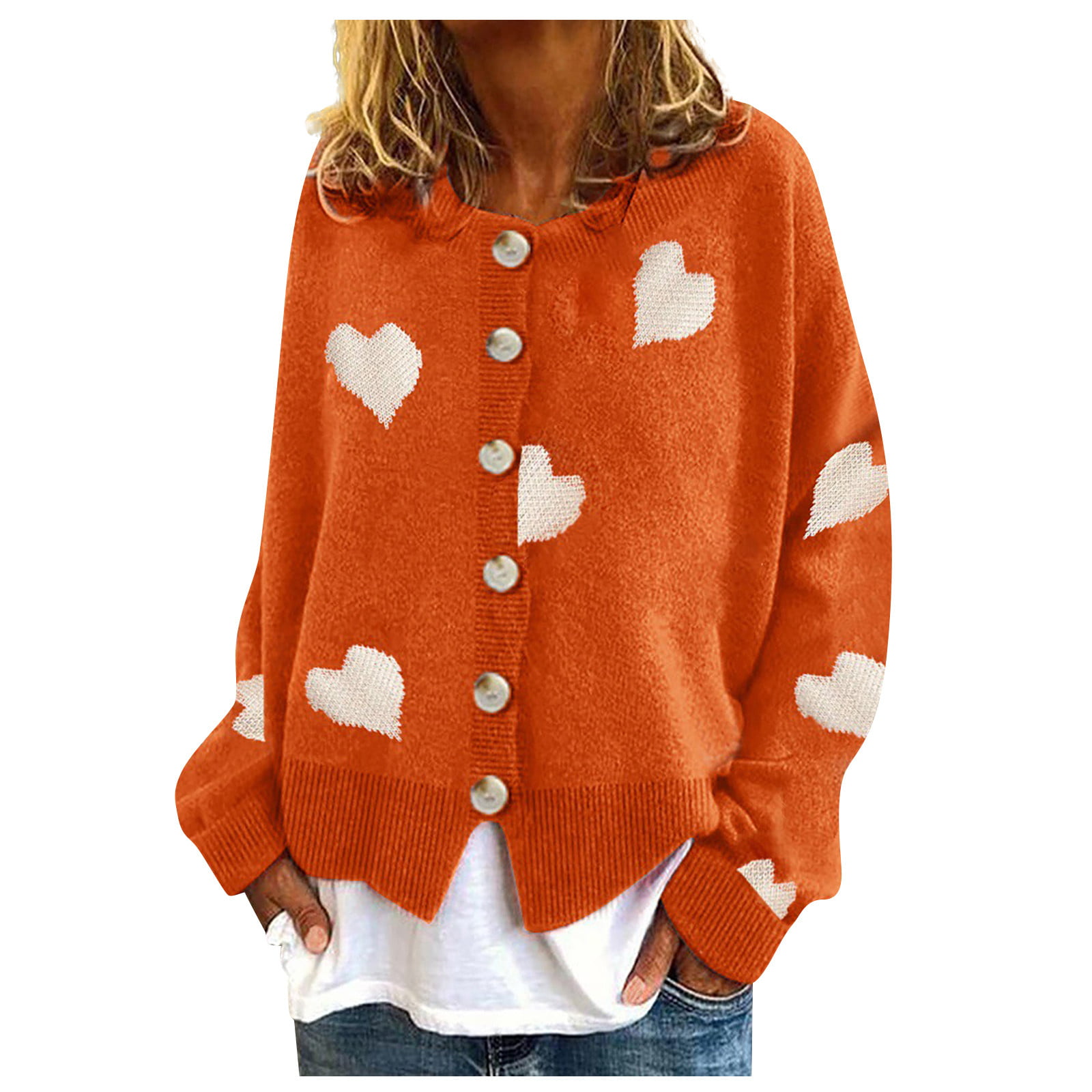 Retro Sweater Orange Ladies XS
