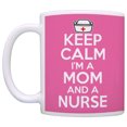 thumbnail image 2 of ThisWear Nursing Gifts Keep Calm I'm a Mom and a Nurse Mom Gifts Mom Mug 11 ounce 2 Pack Coffee Mugs, 2 of 4