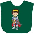 thumbnail image 3 of Inktastic Prince, King, Knight, Sword, Crown, Brown Hair Boys Baby Bib, 3 of 4