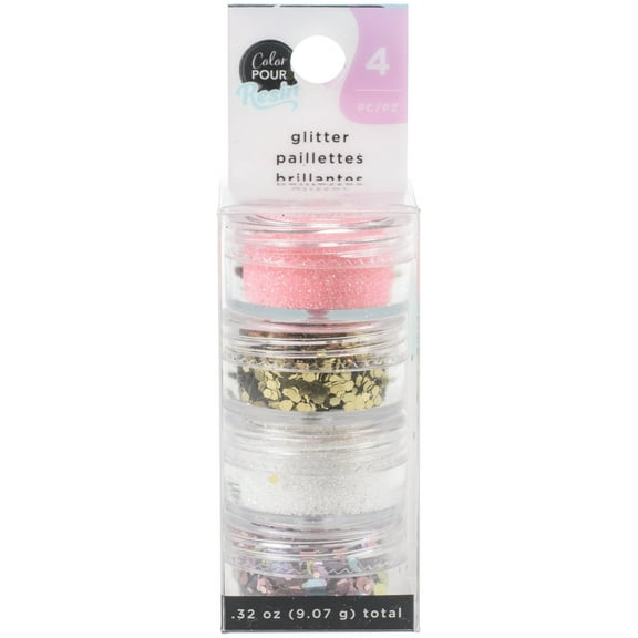 American Crafts Color Pour Resin Mix-Ins-Warm - White, Pink, Gold & Light Pink