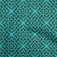 thumbnail image 1 of oneOone Cotton Poplin Turquoise Green Fabric Geometric Sewing Craft Projects Fabric Prints By Yard 56 Inch Wide, 1 of 4