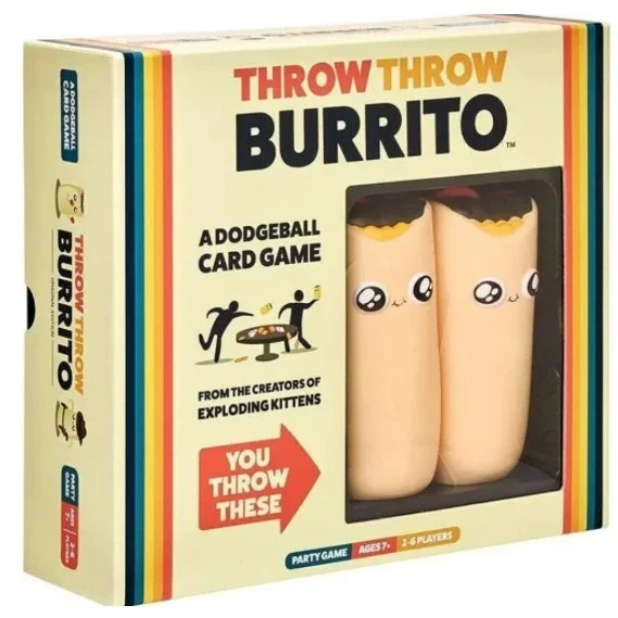 Throw throw Burrito English throwing corn Block burrito Mexican burrito board game card