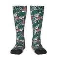 thumbnail image 2 of Lsque Tropical Leaves Printed Crew Socks Men's Women's LightWeight Thin Casual Calf Socks ,Knee High Socks,Cotton Socks, 2 of 9
