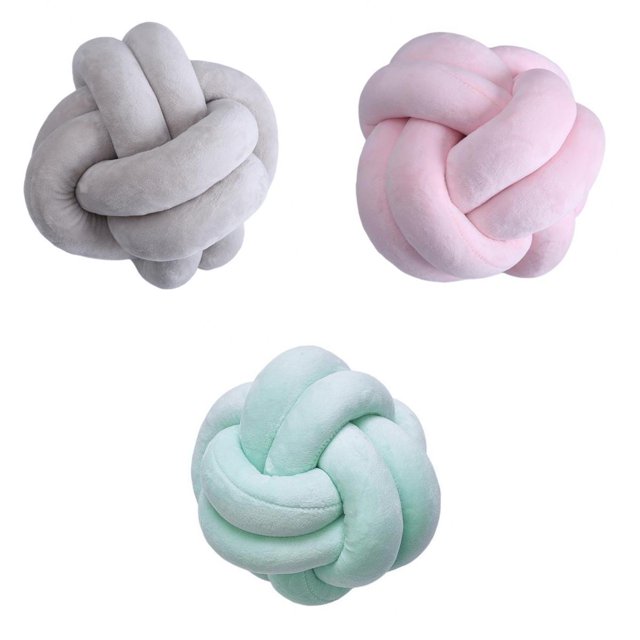 - Almohada de Nudo Suave de 3 Piezas para Sofá, Almohada de 18 Cm para Cama