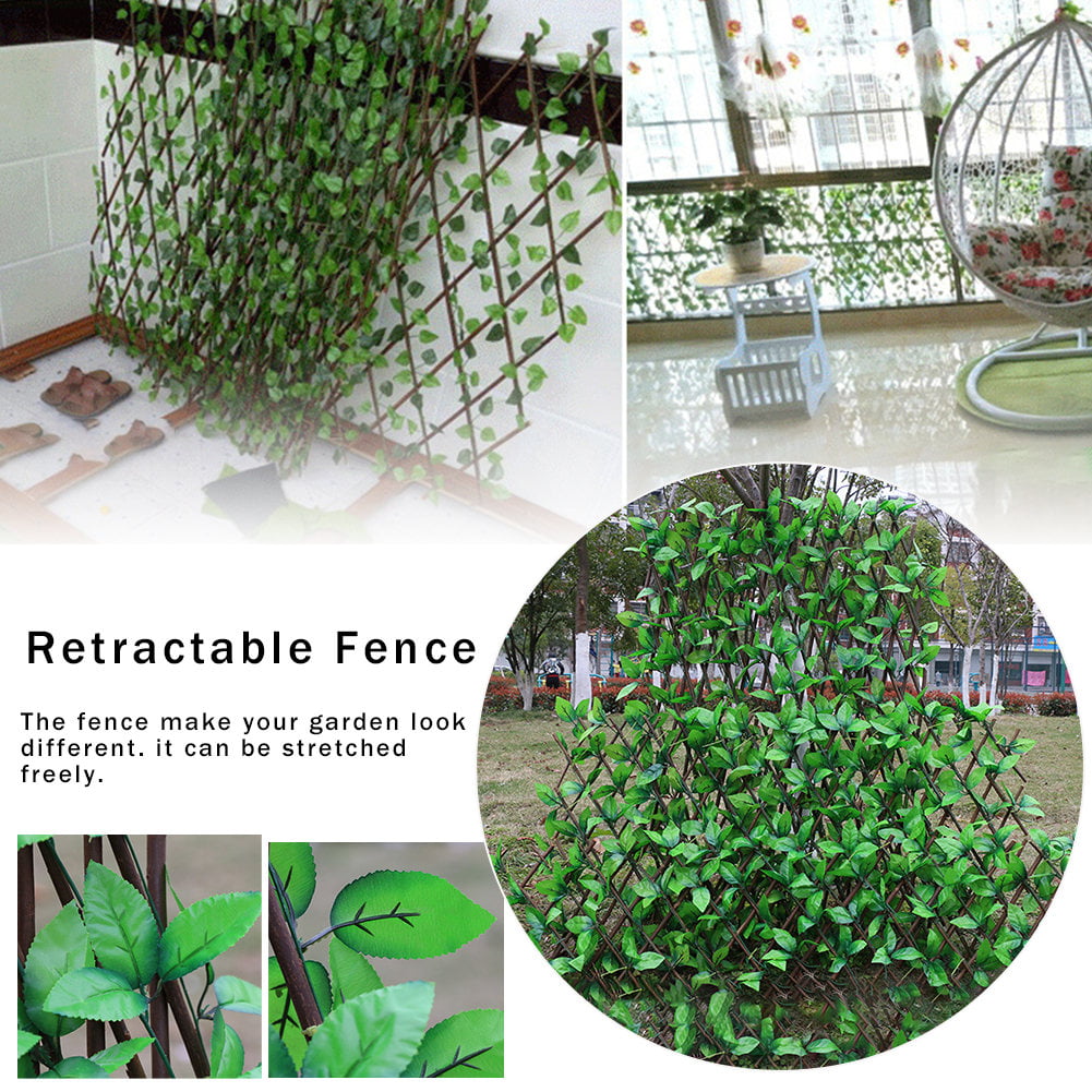 Per Artificial Garden Plant Fence Retractable Fence UV Protected Privacy Screen 