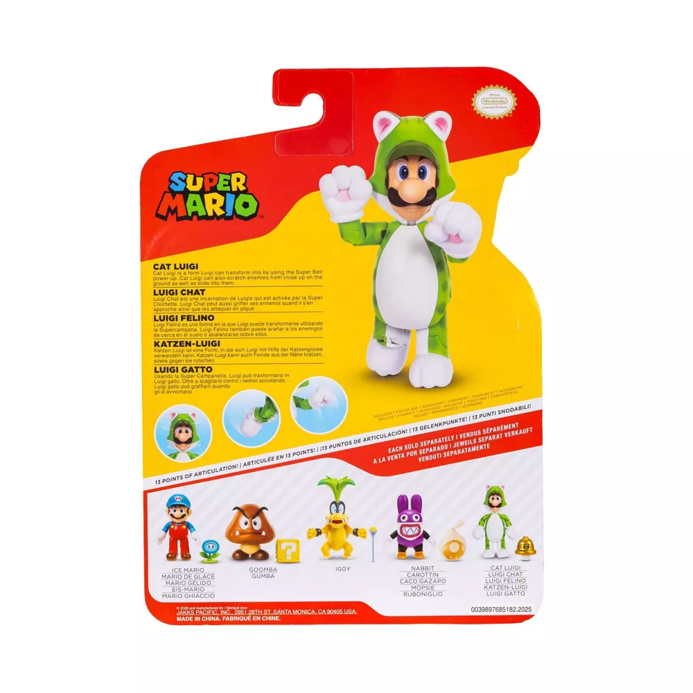 Nintendo Cat Luigi with Bell