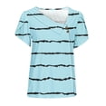 thumbnail image 4 of Teissuly Women's V-Neck Fashion Casual Printed Button-Up Blouse T-shirt Tops Blouse, 4 of 4