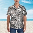 thumbnail image 2 of Balery Leopard And Zebra Camisas hawaianas de manga corta para hombre, camisas playeras de corte holgado, camisas de vacaciones con botones,Small, 2 of 7