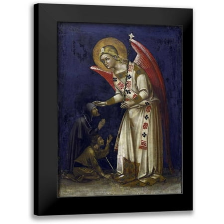 Di Arpo, Guariento 11x14 Black Modern Framed Museum Art Print Titled - Archangel Gabriel