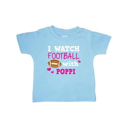 

Inktastic I Watch Football with My Poppi Gift Baby Girl T-Shirt