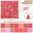 thumbnail image 2 of Threns 126Pcs Quilting Cotton Fabric Squares Sheets, Patchwork Cotton Fabric Sets, Multi-Color Printed Craft Fabric for DIY Sewing Scrapbooking Quilting Craft Patchwork,5" x 5", 2 of 8