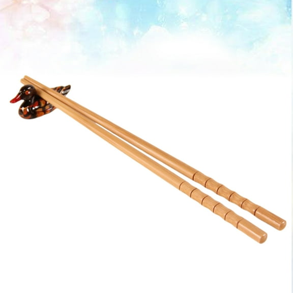 Masteelf Premium Bamboo Chopsticks for Home Use Stylish Japanese Design Khaki Color 5 Pairs Reusable