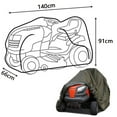 thumbnail image 2 of Riding Lawn Mower Cover, Heavy Duty Material Provides All Weather Cover For Wind, Rain, Snow, Dust, And Hail Protection, Universal Fit For Most Lawn Mowers, Easy Cleaning And Storage, 140x66x91Cm, 2 of 5