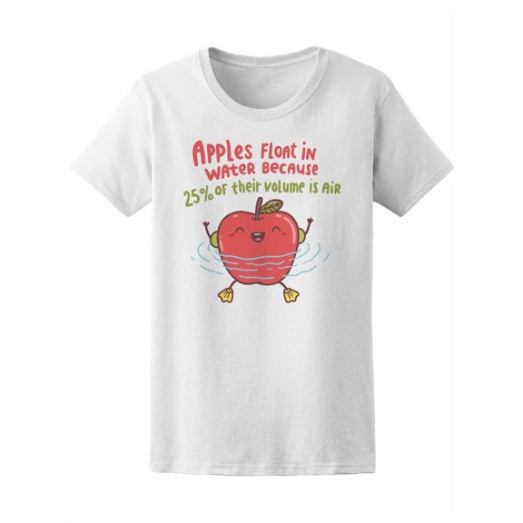 Apples Float In Water Food Facts Tee Women's -Image by Shutterstock