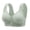 Green, variant on Mid-aged Women Bra Elastic Front Button Closure Leaf Lace Thin Shockproof Push-up Anti-snagging Wireless Mother Daily Exercise Bra
