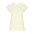 thumbnail image 4 of Agkizg Summer Girls Casual Tops Fashion Short Sleeve Tops Round Neck Solid Color T Shirts Loose Fitting Cute Kids Clothes Tops, 4 of 4