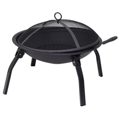 Ghp 22 X19 7 Black Steel Heat Resistant Foldable Legs Portable