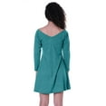 thumbnail image 3 of Moomaya Womens Full Sleeve Shift Dress w/ V neck Cotton Casual Summer Dresses - SR, 3 of 7