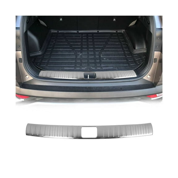Trunk Sill Cover Bumper Protector for Hyundai Tucson 2016-2021 S.Steel Brushed