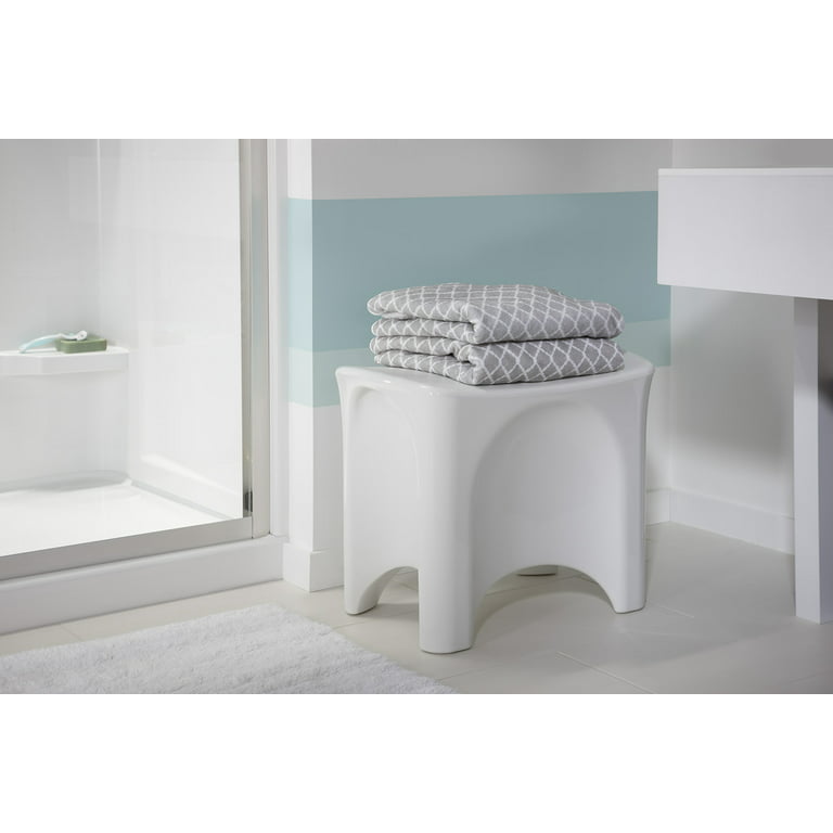 STERLING, a KOHLER Company 72186104-0 Freestanding Shower Seat, 17.38 x  13.13 x 21.38, White 
