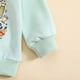 thumbnail image 4 of Gibobby Playeras Deportivas Niños pequeños bebés niñas niños otoño invierno cálido Halloween animados estampado manga larga Tops ropa para niños(Glauco, 12-18 Meses), 4 of 5