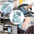 thumbnail image 5 of Blue Marine Coral Kitchen Towel Absorbent Dish Cloth Tableware Towel for Kitchen Household Cleaning Tool, 5 of 7