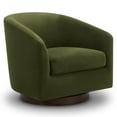 thumbnail image 5 of CHITA Swivel Accent Chair Velvet, Round Barrel Arm Chair Living Room, Forest Green, 5 of 12