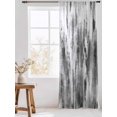 thumbnail image 3 of Sheer Curtains 84 Inches Long, Black Grey Vintage Semi Sheer Curtains Light Filtering Window Treatment, Retro Abstract Art Privacy Voile Drapes for Living Room Bedroom 52x84 Inch, 3 of 7